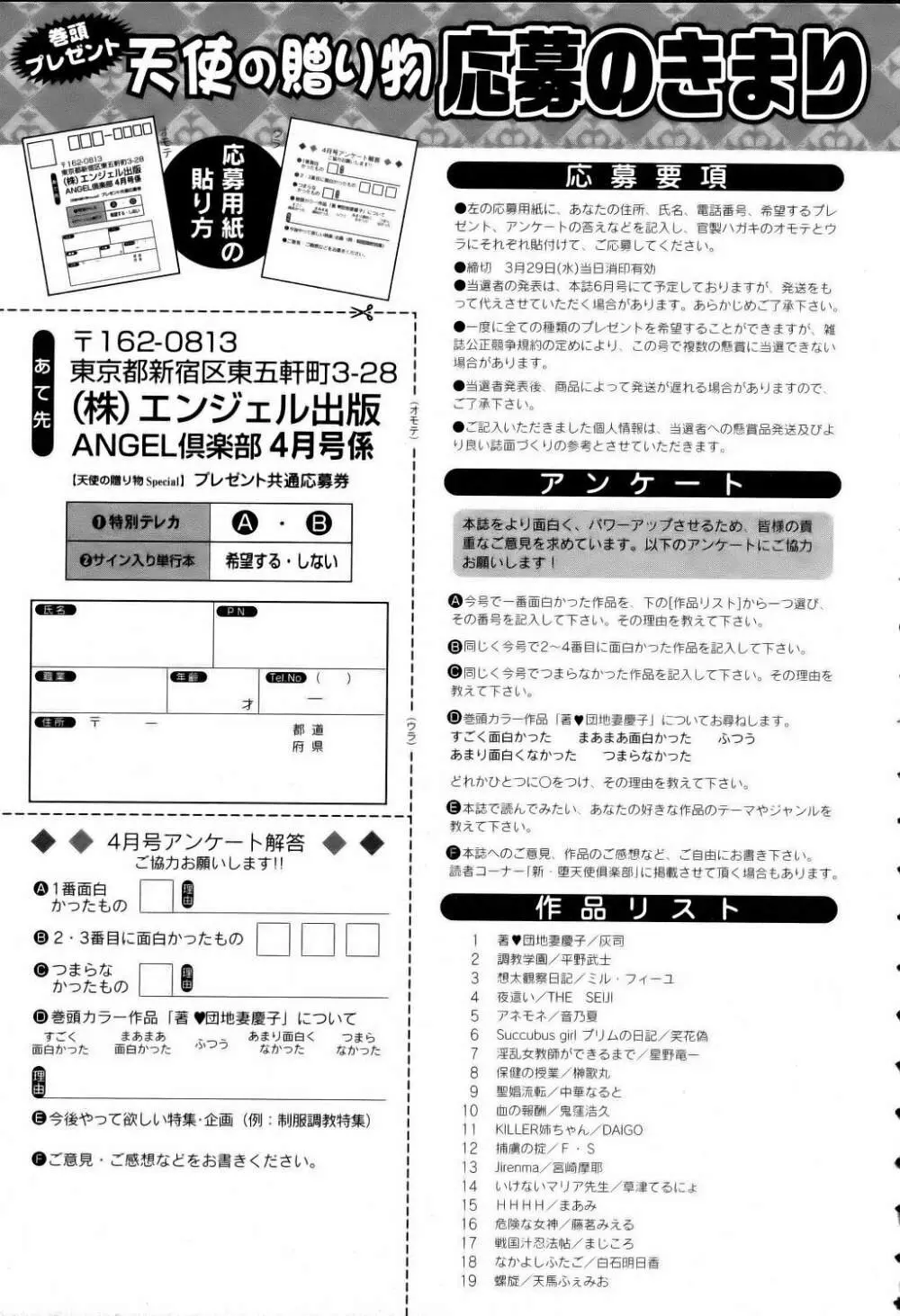 ANGEL 倶楽部 2006年4月号 423ページ