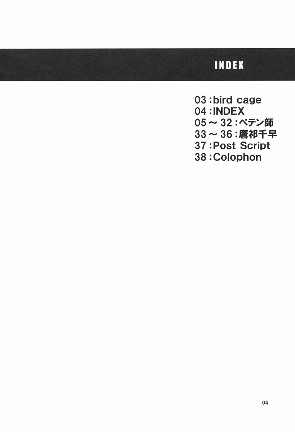 bird cage 3ページ