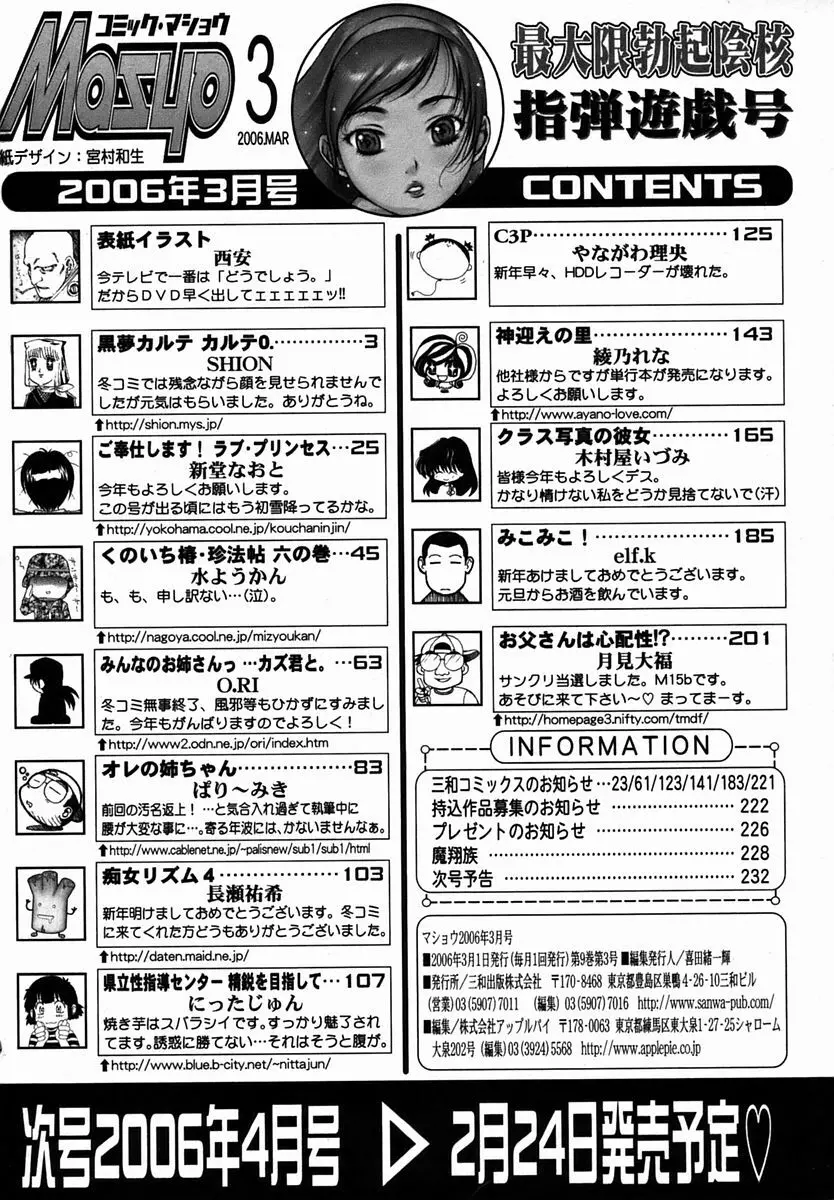 コミック・マショウ 2006年3月号 234ページ