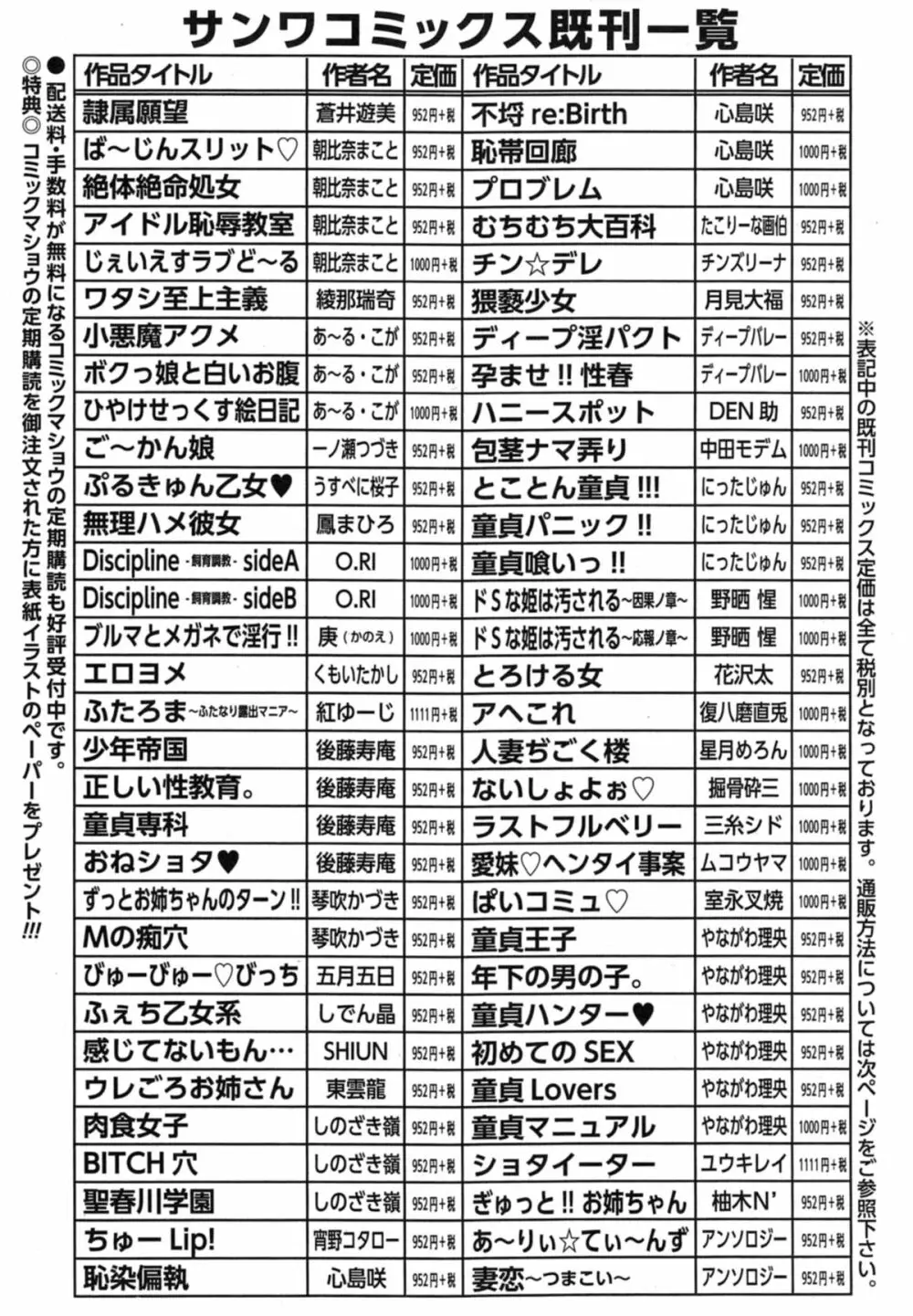 コミックマショウ 2014年11月号 252ページ