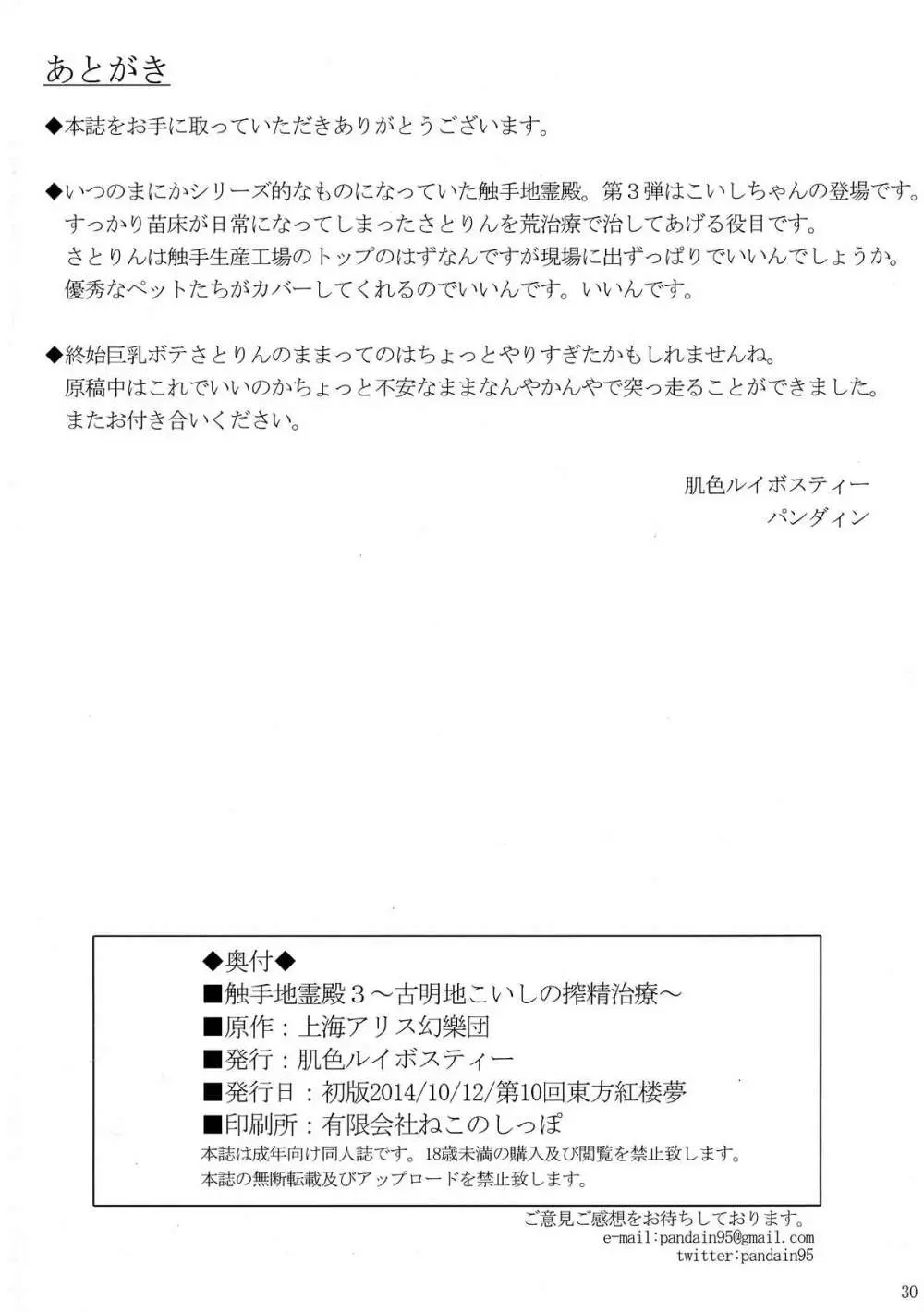 触手地霊殿3～古明地こいしの搾精治療～ 30ページ