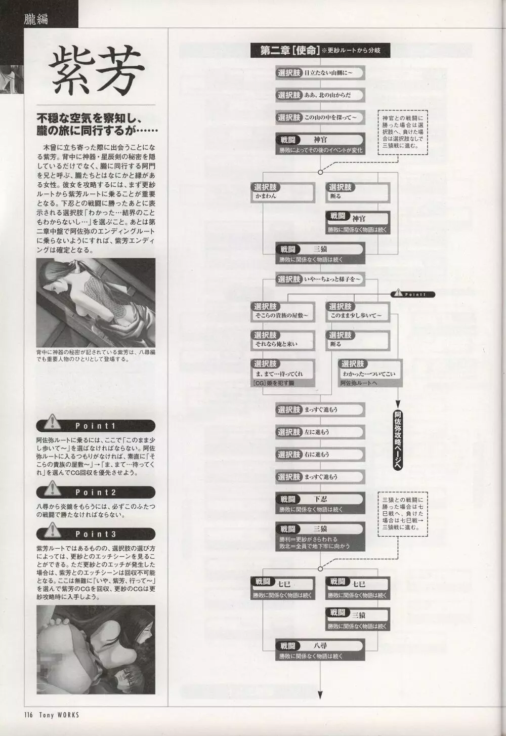 Tony WORKS 御魂～忍～／ARCANA～光と闇のエクスタシス～二作品原画集 121ページ