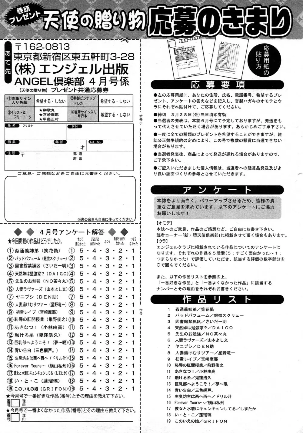 ANGEL 倶楽部 2008年4月号 423ページ