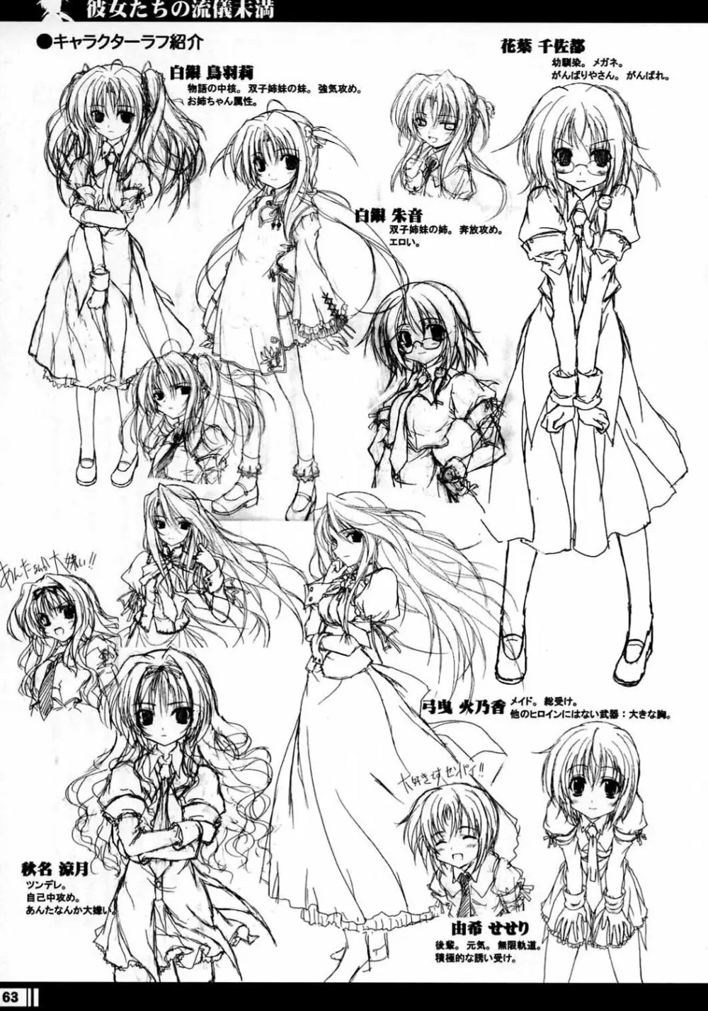 プリンセスブレイブ!雀卓の騎士 設定原画集 62ページ